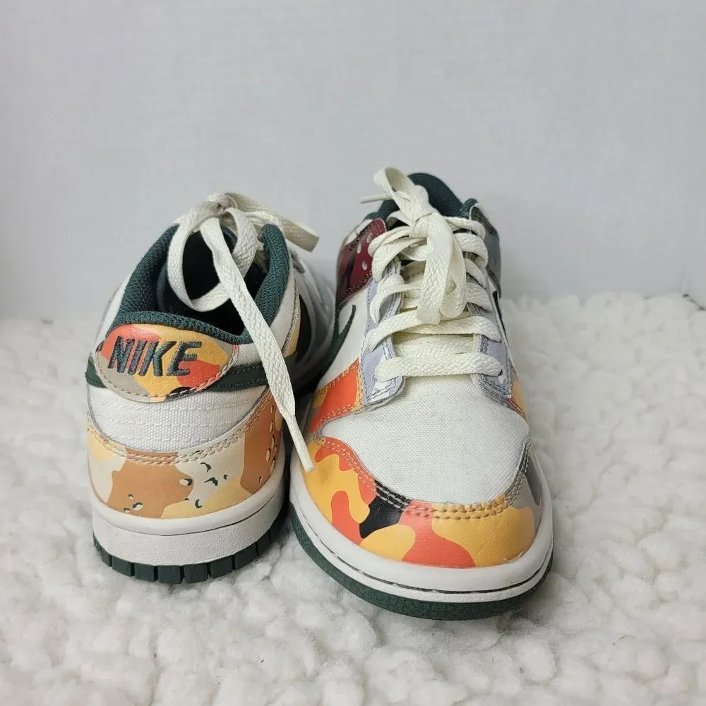 Nike Dunk SE Low Sail Multi-Camo Size4 US 36 EUR